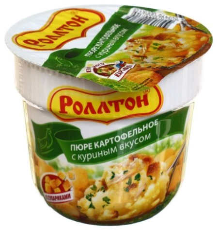 Пюре картофельное «Роллтон», 40 г, с куриным вкусом 