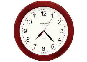Часы настенные «Тройка», рамка бордо
