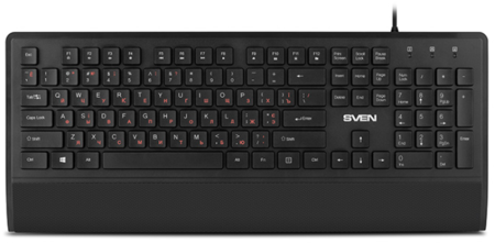 Клавиатура Sven KB-E5500, USB, проводная, черная Клавиатура Sven KB-E5500, USB, проводная, черная