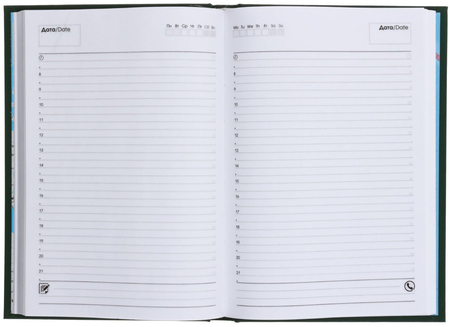 Ежедневник недатированный «Канц-Эксмо», 145*210 мм, 152 л., «Зеленый»