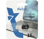 Флеш-накопитель Netac UM2 (2.0), 16 Gb, корпус серебристый с черным
