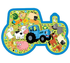 Пазл на подложке «Зверята на ферме и Синий трактор», 15 деталей