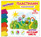 Пластилин «Юнландия», 12 цветов, 240 г, со стекой, «Веселый шмель»