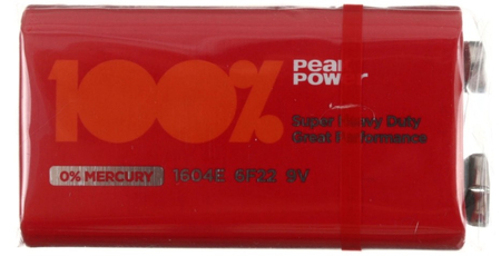 Батарейка солевая Peak Power Super Heavy Duty, 9V, 6F22, тип «Крона» Батарейка солевая Peak Power Super Heavy Duty, 9V, 6F22, тип «Крона»