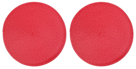 Салфетка-скатерть Sima-Land, 2 шт., диаметр 38 см, «Классика», красные