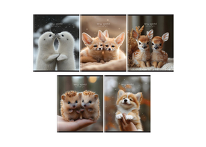 Тетрадь общая А5, 96 л. на скобе BG «Крошечный мир», 162×200 мм, клетка, ассорти