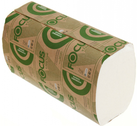 Полотенца бумажные Focus Eco (в пачке), 1 пачка, ширина 205 мм, белые