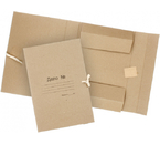 Папка картонная на завязках «Дело» (2 завязки) «Полиграфкомпонент», А4, ширина корешка 50 мм, плотность 420 г/м², немелованная, серая