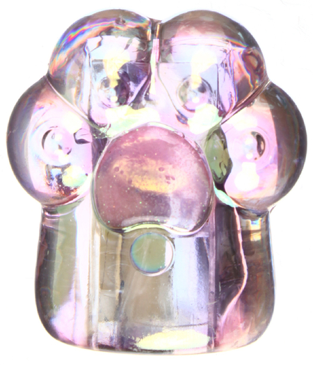 Точилка пластиковая Meshu Crystal Paw, 1 отверстие, ассорти