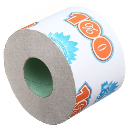 Бумага туалетная «Лотос», 1 рулон, ширина 85 мм, «100», серая