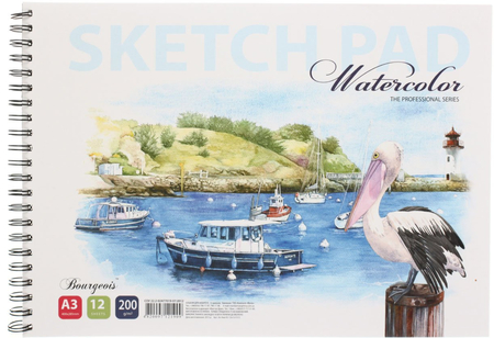 Альбом для акварели А3 Sketch Pad Watercolor, 400*285 мм, 12 л. Альбом для акварели А3 Sketch Pad Watercolor, 400*285 мм, 12 л.