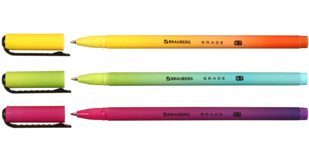 Ручка шариковая Brauberg Soft Touch Stick, Gradient Neon, корпус ассорти, стержень синий Ручка шариковая Brauberg Soft Touch Stick, Gradient Neon, корпус ассорти, стержень синий