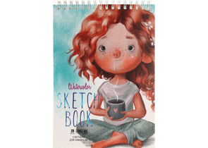 Скетчбук-блокнот для акварели на гребне BG, 145×200 мм, 20 л., «Внутреннее тепло»