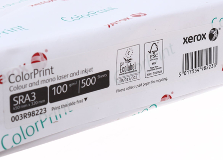 Бумага офисная Xerox ColorPrint, SRА3 (450*320 мм), 100 г/м2, 500 л., FSC