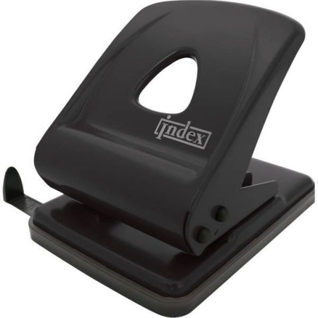 Дырокол Index IMP430, 150*110 мм, 40 л., черный Дырокол Index IMP430, 150*110 мм, 40 л., черный