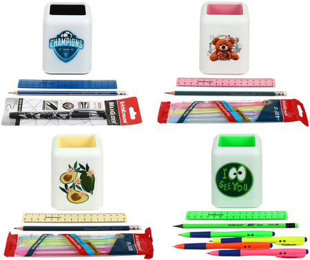 Набор настольный (органайзер) ErichKrause Forte, цвет подставки - ассорти