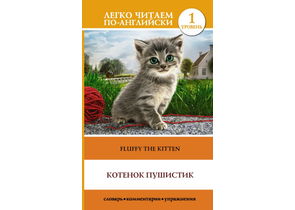 Книга детская «Котенок Пушистик. Уровень 1. Легко читаем по-английски», 125×200×5 мм, 96 страниц