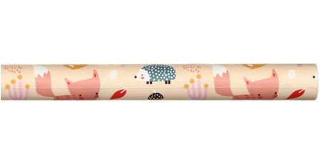 Бумага упаковочная глянцевая Meshu, 70*100 см, Fox and Hedgehog Бумага упаковочная глянцевая Meshu, 70*100 см, Fox and Hedgehog