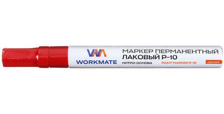 Маркер перманентный лаковый Workmate P-10, красный