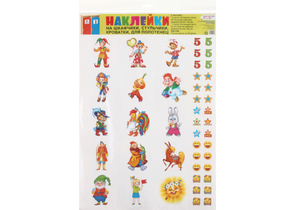 Наклейки для шкафчиков, кроваток и стульчиков, ассорти