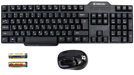 Клавиатура и мышь Defender Accent 965 Nano, беспроводные, черные Клавиатура и мышь Defender Accent 965 Nano, беспроводные, черные