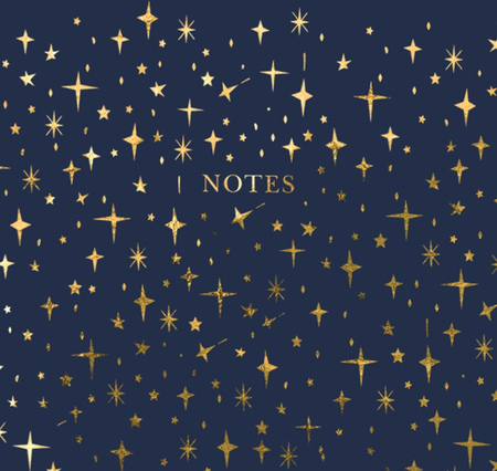 Ежедневник недатированный Staff (А5, фольга), 145*215 мм, 128 л., Stars, темно-синий
