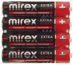 Батарейки солевые Mirex Extra Power, AAA, R03, 1.5V, 4 шт.