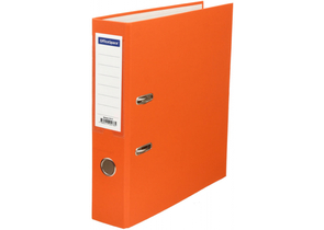 Папка-регистратор OfficeSpace с односторонним бумвиниловым покрытием, корешок 70 мм, оранжевый