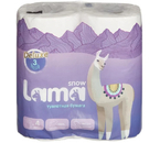 Бумага туалетная Deluxe Lama, 4 рулона, ширина 90 мм, белая