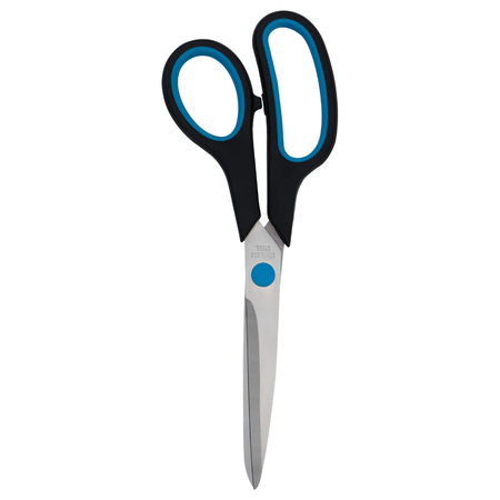 Ножницы канцелярские OfficeSpace, 215 мм, ручки черные с синим