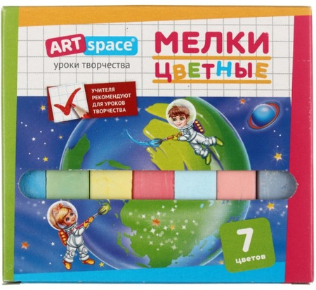 Мелки цветные ArtSpace, 7 шт., 7 цветов