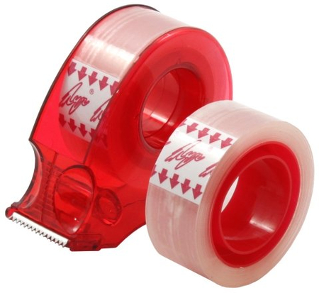 Диспенсер для клейкой ленты канцелярской с лентой «Луч», для клейкой ленты шириной до 18 мм, к комплекту прилагается ещё одна лента