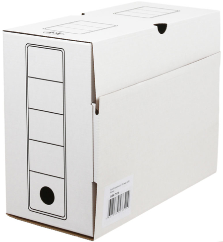 Короб архивный из гофрокартона ASR, корешок 150 мм, 320*255*150 мм, белый Короб архивный из гофрокартона ASR, корешок 150 мм, 320*255*150 мм, белый