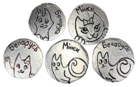 Магнит «Минск. Беларусь» (Крапчатова А.В.), диаметр 5 см, ассорти