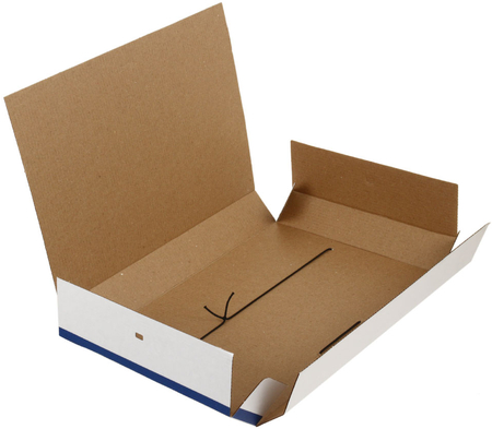 Короб архивный из картона на резинке Attache, корешок 45 мм, 230*315*45 мм, синий