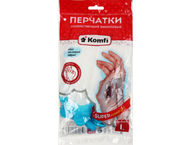 Перчатки виниловые хозяйственные Komfi Перчатки виниловые хозяйственные Komfi