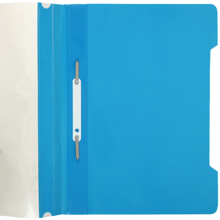Папка-скоросшиватель пластиковая А4 «Бюрократ», толщина пластика 0,16 мм, голубая