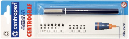 Рапидограф Centropen, толщина линии 0,25 мм 