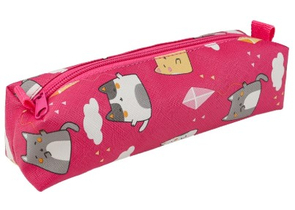 Пенал однокамерный Prof-Press, 210×45×55 мм, «Кошки. Малиновый» Пенал однокамерный Prof-Press, 210×45×55 мм, «Кошки. Малиновый»