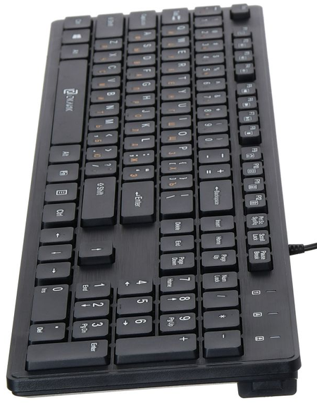 Клавиатура мультимедийная Oklick 500M, USB, проводная, черная
