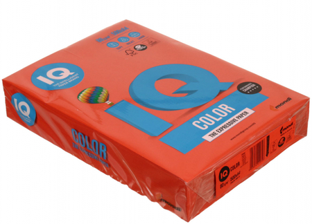 Бумага офисная цветная IQ Color, А4 (210*297 мм), 80 г/м2, 500 л., кирпично-красная