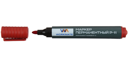 Маркер перманентный Workmate P-11, красный