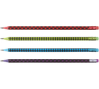 Карандаш чернографитный Berlingo Squares, твердость грифеля ТМ, с ластиком, корпус ассорти