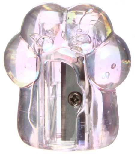 Точилка пластиковая Meshu Crystal Paw, 1 отверстие, ассорти