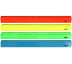 Линейка пластиковая «Пифагор» Neon, 40 см, ассорти
