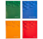 Тетрадь общая А5, 48 л. на скобе Green, Blue, Orange, Red, 165×205 мм, клетка, ассорти