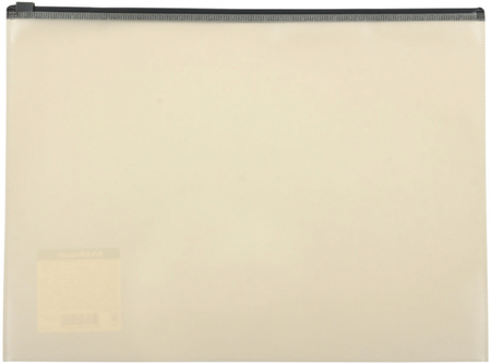 Папка-конверт пластиковая на молнии ErichKrause Matt Powder А4, 335*242 мм, толщина пластика 0,18 мм, бежевый