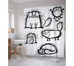 Фотоштора в ванную Joy Textile, 180×200 см, «Взъерошенный кот» Фотоштора в ванную Joy Textile, 180×200 см, «Взъерошенный кот»
