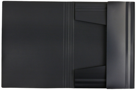 Папка пластиковая на резинке OfficeSpace, толщина пластика 0,5 мм, черная
