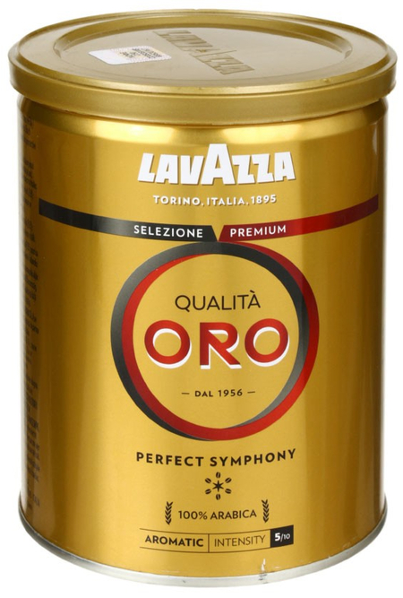 Кофе натуральный молотый Lavazza Qualita Oro, 250 г, среднеобжаренный (в банке)